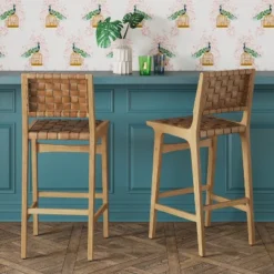 Ceylon Woven And Wood Barstool - Threshold™