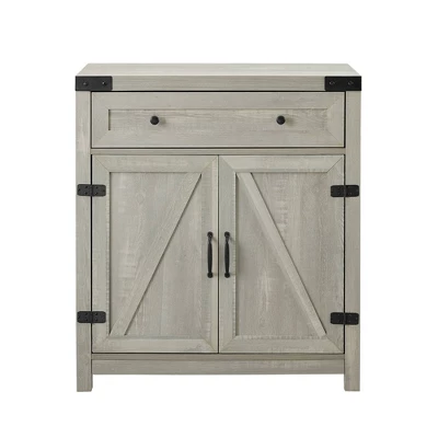 Clarabelle Rustic Farmhouse Barn Door Accent Cabinet - Saracina Home - Image 14