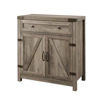 Clarabelle Rustic Farmhouse Barn Door Accent Cabinet - Saracina Home - Image 11