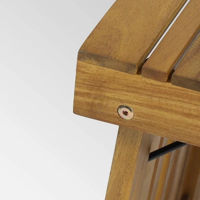 Kyoto Acacia Wood Folding Side Table - Teak - Christopher Knight Home - Image 5