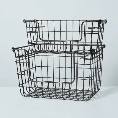 Stacking Wire Storage Basket Matte Black - Hearth & Handâ„¢ With Magnolia - Image 2