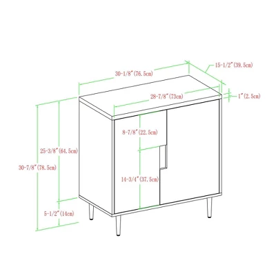 Modern Accent Cabinet With Color Pop Interior - Saracina Home - Image 6