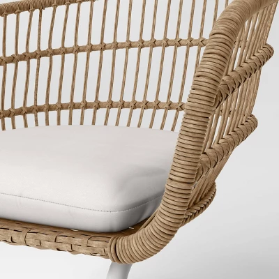 Southport 3pc Motion Patio Chat Set With Metal Legs - Natural/White - Opalhouse⢠- Image 5