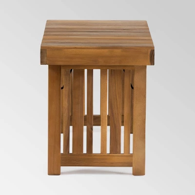 Kyoto Acacia Wood Folding Side Table - Teak - Christopher Knight Home - Image 3