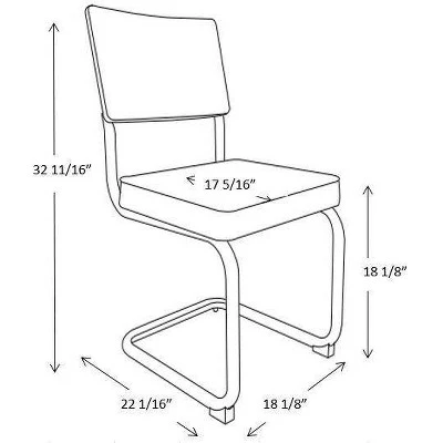 2pk Cecilton Chrome Cantilever Dining Chairs Cream Boucle - Threshold™ - Image 7