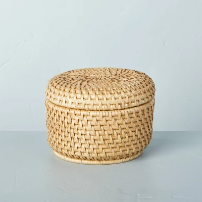 Woven Basket With Lid Natural - Hearth & Handâ„¢ With Magnolia - Image 5