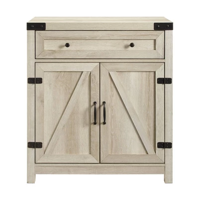 Clarabelle Rustic Farmhouse Barn Door Accent Cabinet - Saracina Home - Image 13