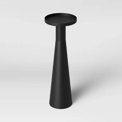 Alester Round Smooth Metal Drink Table Black - Threshold™ - Image 2