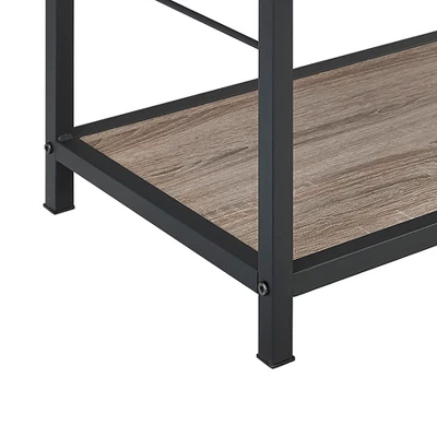 63" 4 Shelf Industrial Transitional Tall Bookshelf - Saracina Home - Image 2