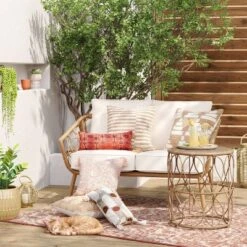 Britanna Patio Loveseat, Outdoor Furniture - Natural - Opalhouseâ„¢