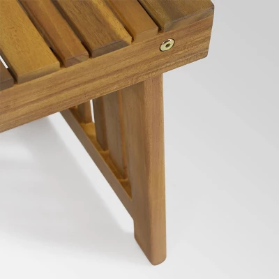 Kyoto Acacia Wood Folding Side Table - Teak - Christopher Knight Home - Image 7