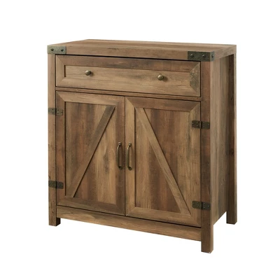 Clarabelle Rustic Farmhouse Barn Door Accent Cabinet - Saracina Home - Image 12