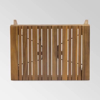 Kyoto Acacia Wood Folding Side Table - Teak - Christopher Knight Home - Image 4