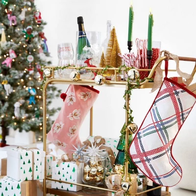 Metal, Wood, And Leather Bar Cart - Gold - Threshold™ - Image 5
