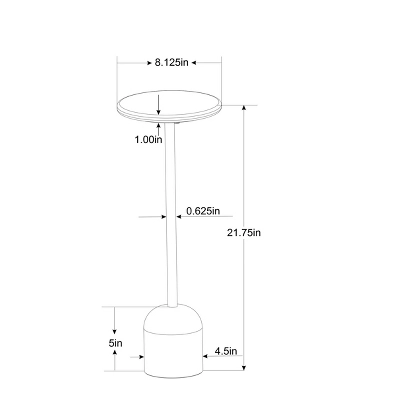 Marble Top Drink Side Table - Brass/White - Hearth & Handâ„¢ With Magnolia - Image 5