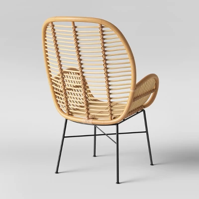 Lily Rattan Armchair With Metal Legs - Assembly Required - Opalhouse™ - Image 2